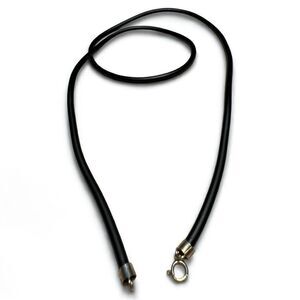 24” Black Cord Necklace - Unisex | 925 Silver
Clasp Minimalist Great for Men